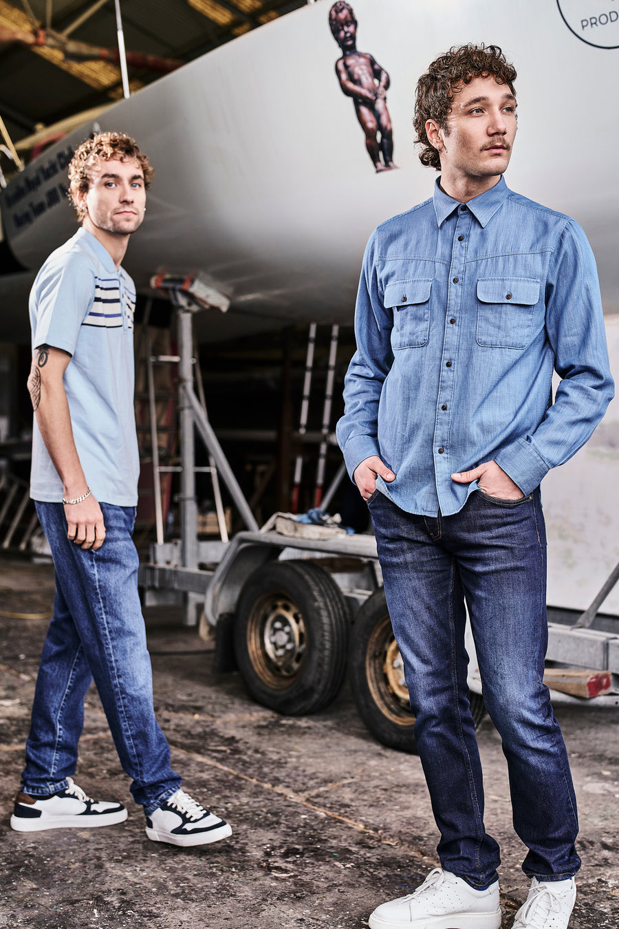 Jeans 7/8 Mid blue denim - Le Fabuleux Marcel de Bruxelles