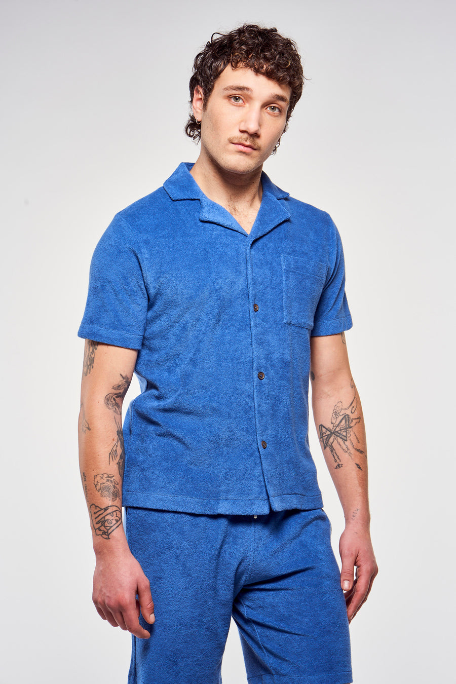 Hemd (korte mouwen) Blauw - Le Fabuleux Marcel de Bruxelles