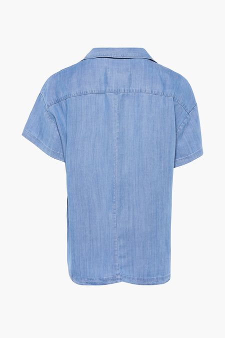 Blouse (korte mouwen) Blauw - Le Fabuleux Marcel de Bruxelles