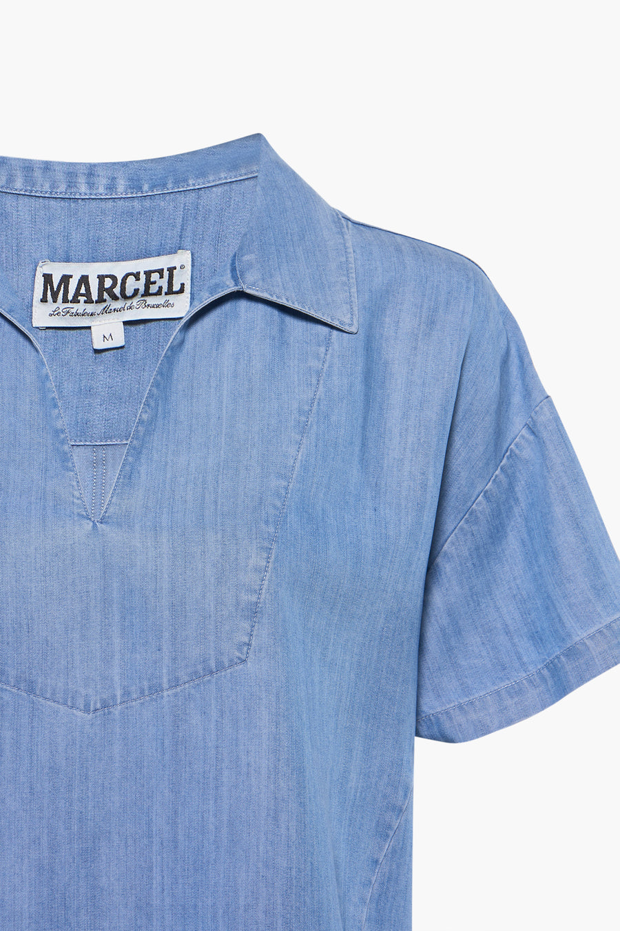 Blouse (korte mouwen) Blauw - Le Fabuleux Marcel de Bruxelles